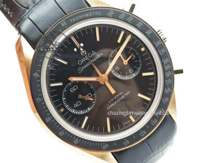 0420 Speedmaster ’57 RG Chrono AXF Best Edition On Black Leather Strap A Colorful 8284